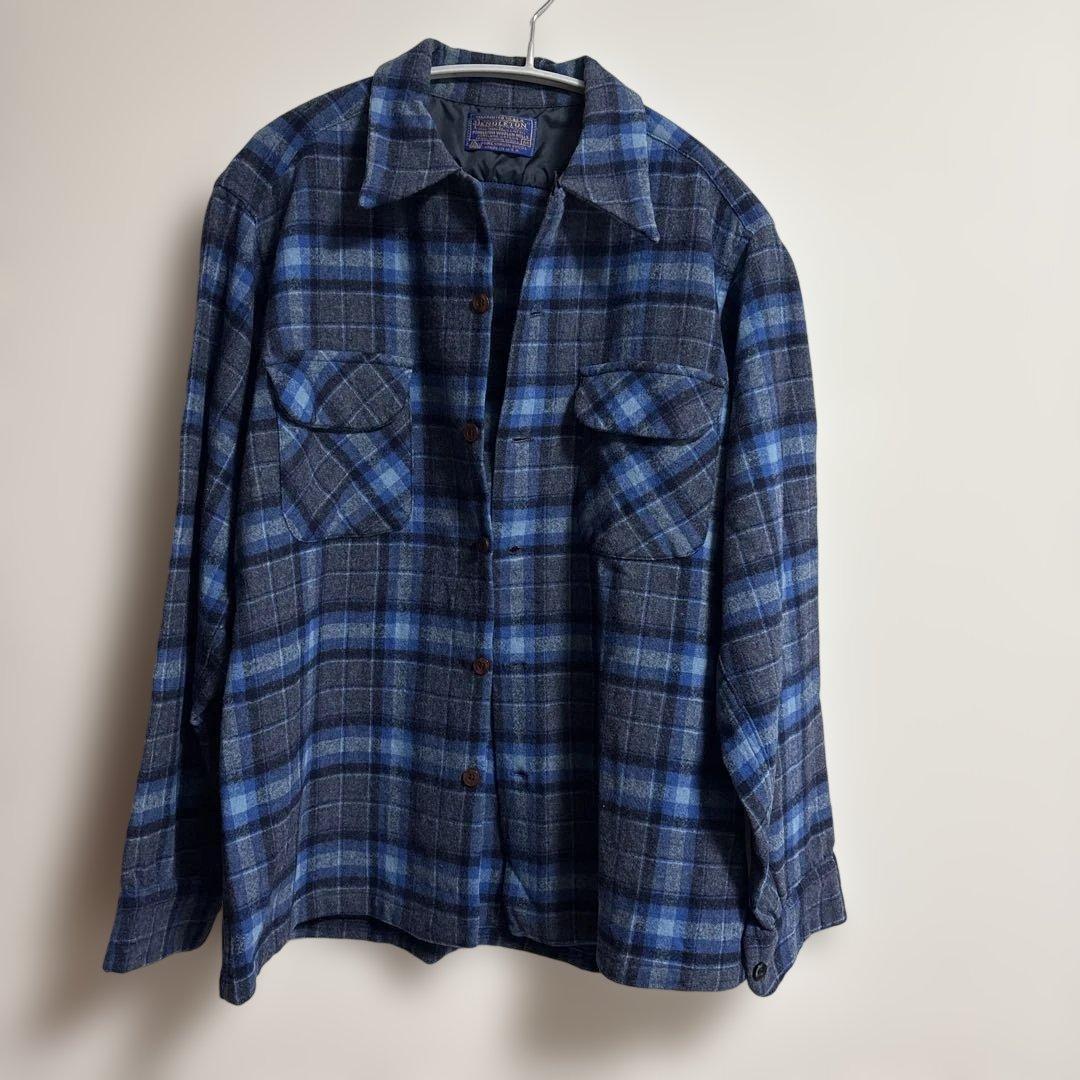 Pendleton 長袖ネルシャツ M 青系チェック - メルカリ
