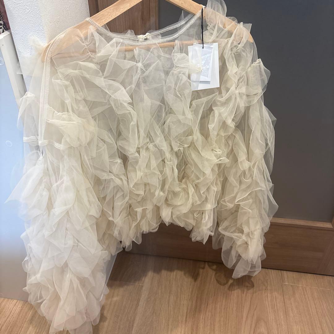 【オケージョン】 フリルチュールブラウス