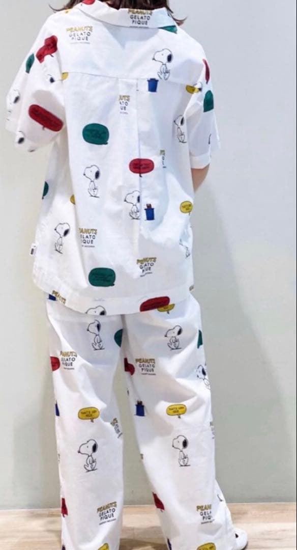 PEANUTS × GELATO PIQUE スヌーピー パジャマ3点セット - メルカリ