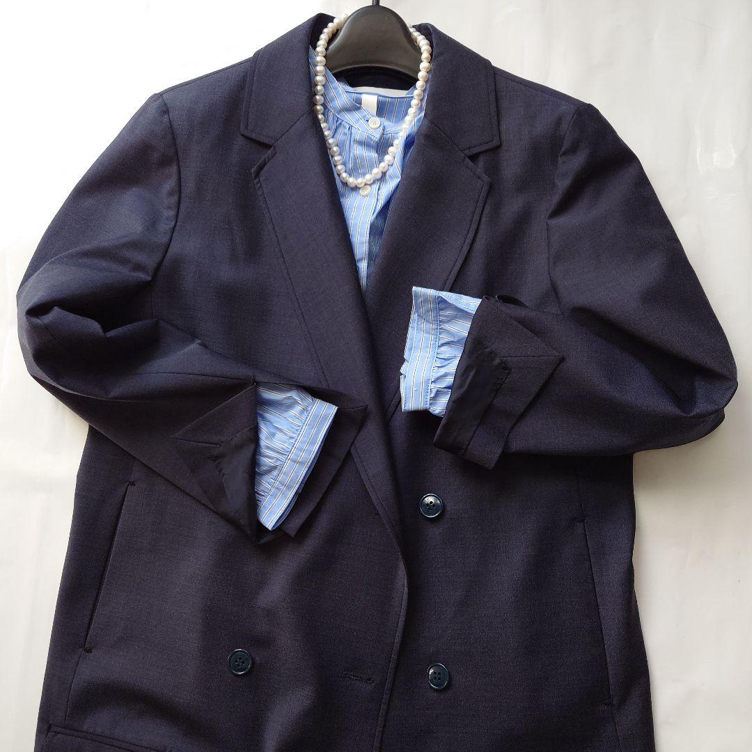 『RAY BEAMS 』レイビームス　セットアップ 　紺ブレ・ワイドパンツ