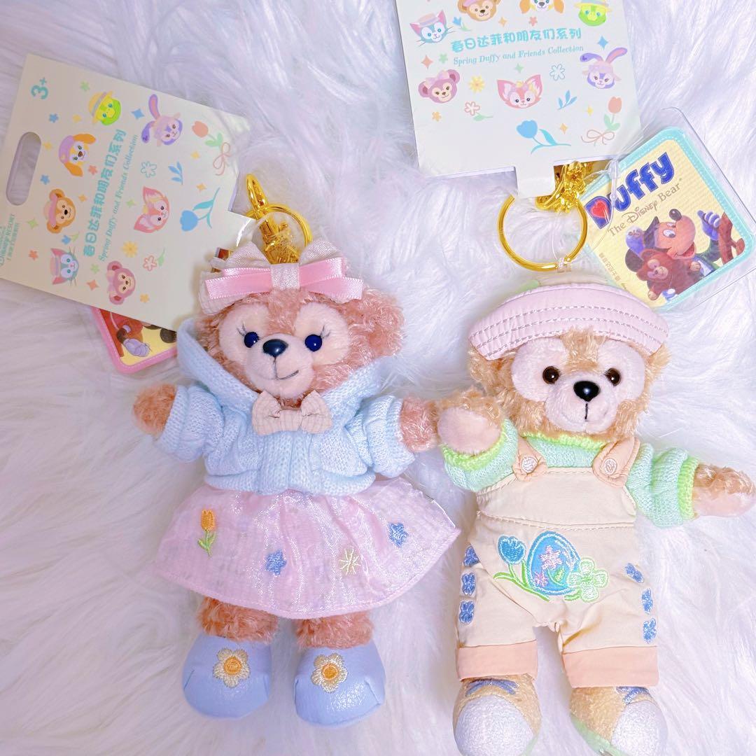 上海ディズニー 2025春日 ダッフィー&シェリーメイ キーホルダー