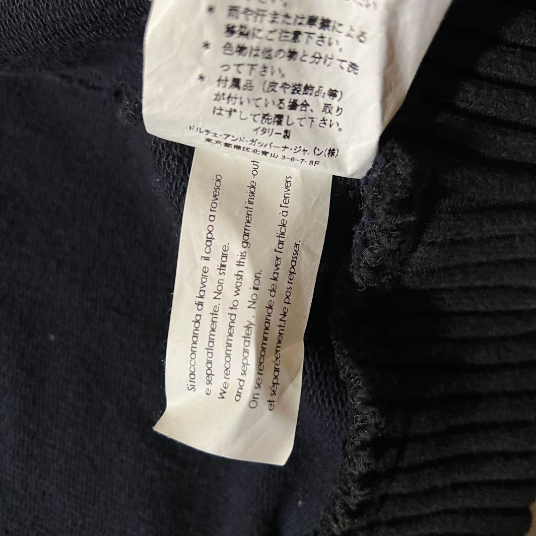 ドルチェアンドガッバーナ レザージャケット ニット スウェット切替 50