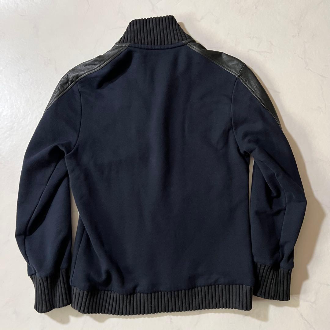 ドルチェアンドガッバーナ レザージャケット ニット スウェット切替 50