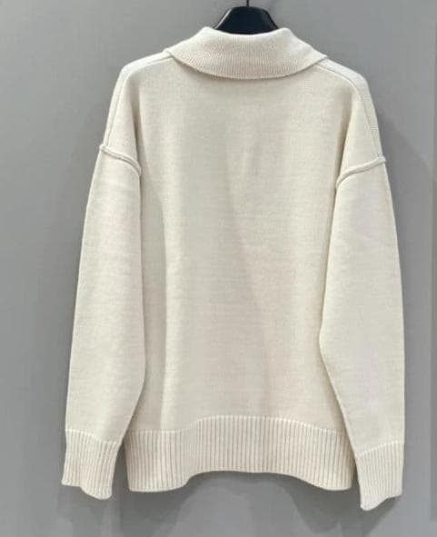 AMI PARIS ホワイト ニット セーター ポロニット M - メルカリ