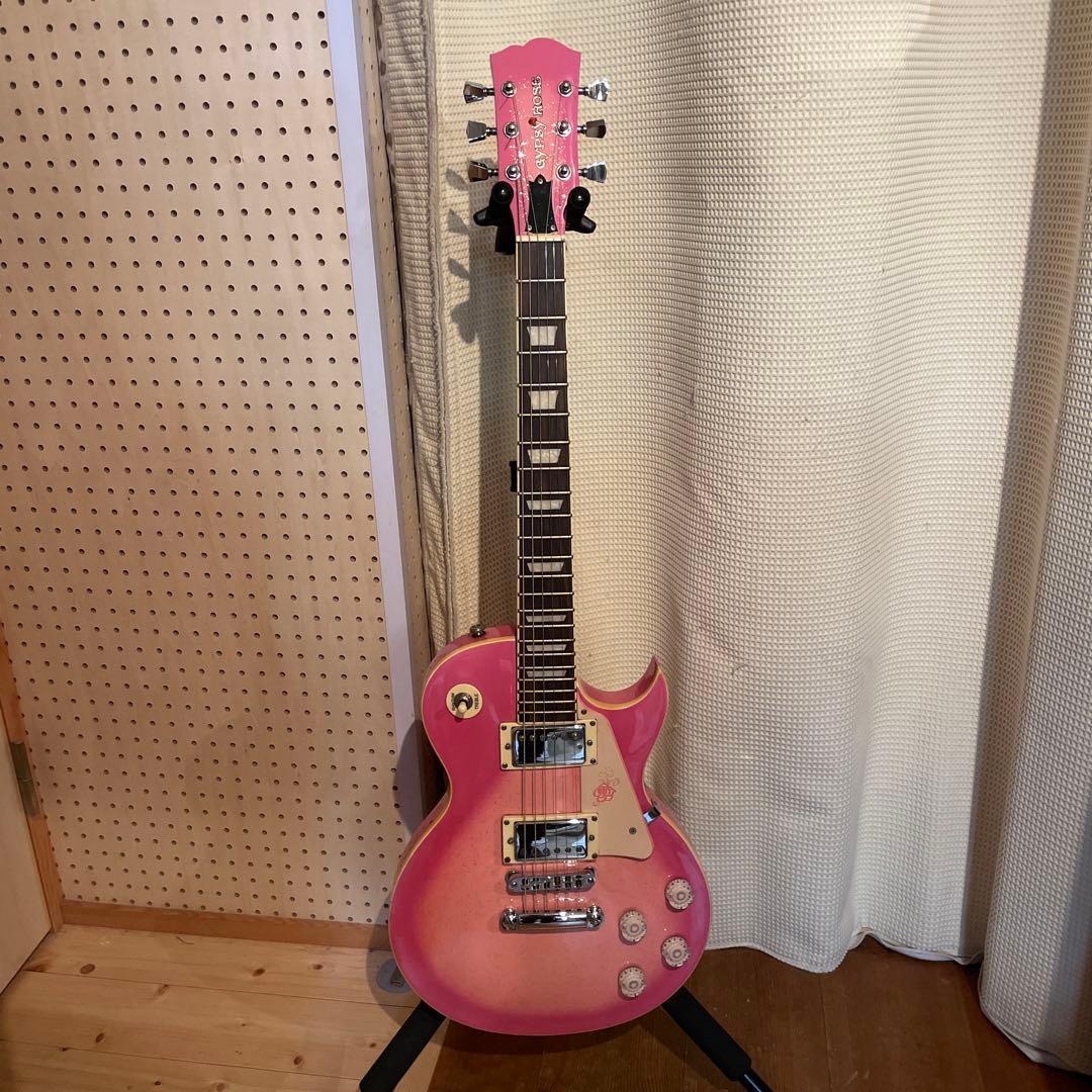 Gypsy Rose レスポール エレキギター ピンク Yahoo!オークション - GYPSY ROSE ピンク レスポール エレキギター シ