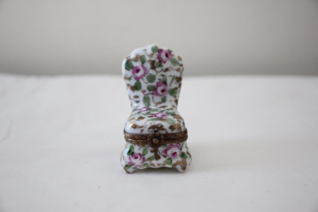 フランス　リモージュボックス　椅子　ピルケース　小物入れ アンティーク リモージュボックス | フランス リモージュボックス