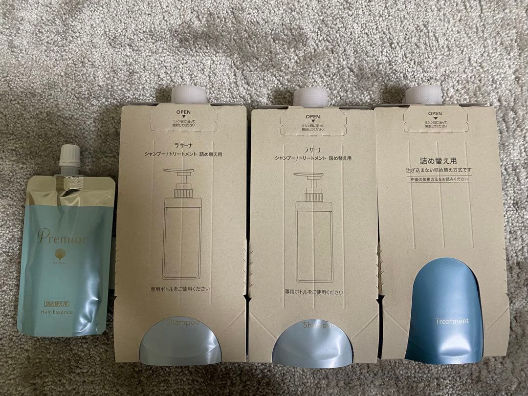 ラサーナ プレミオールシャンプー×2、コンディショナー×1、ヘアエッセンス×1