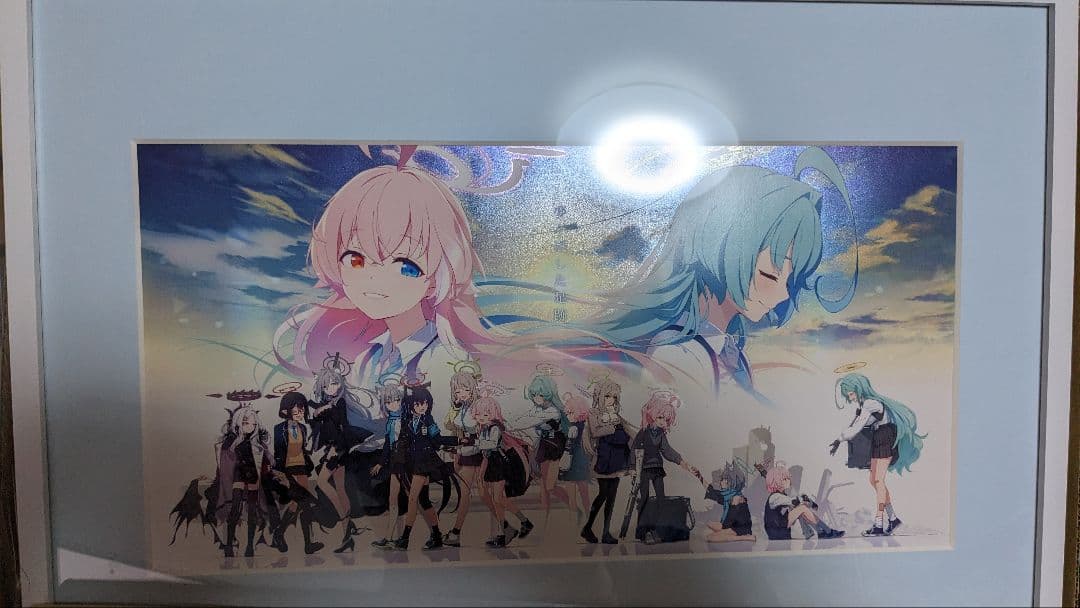 額装イラスト「夢が残した足跡」(箔加工アート)