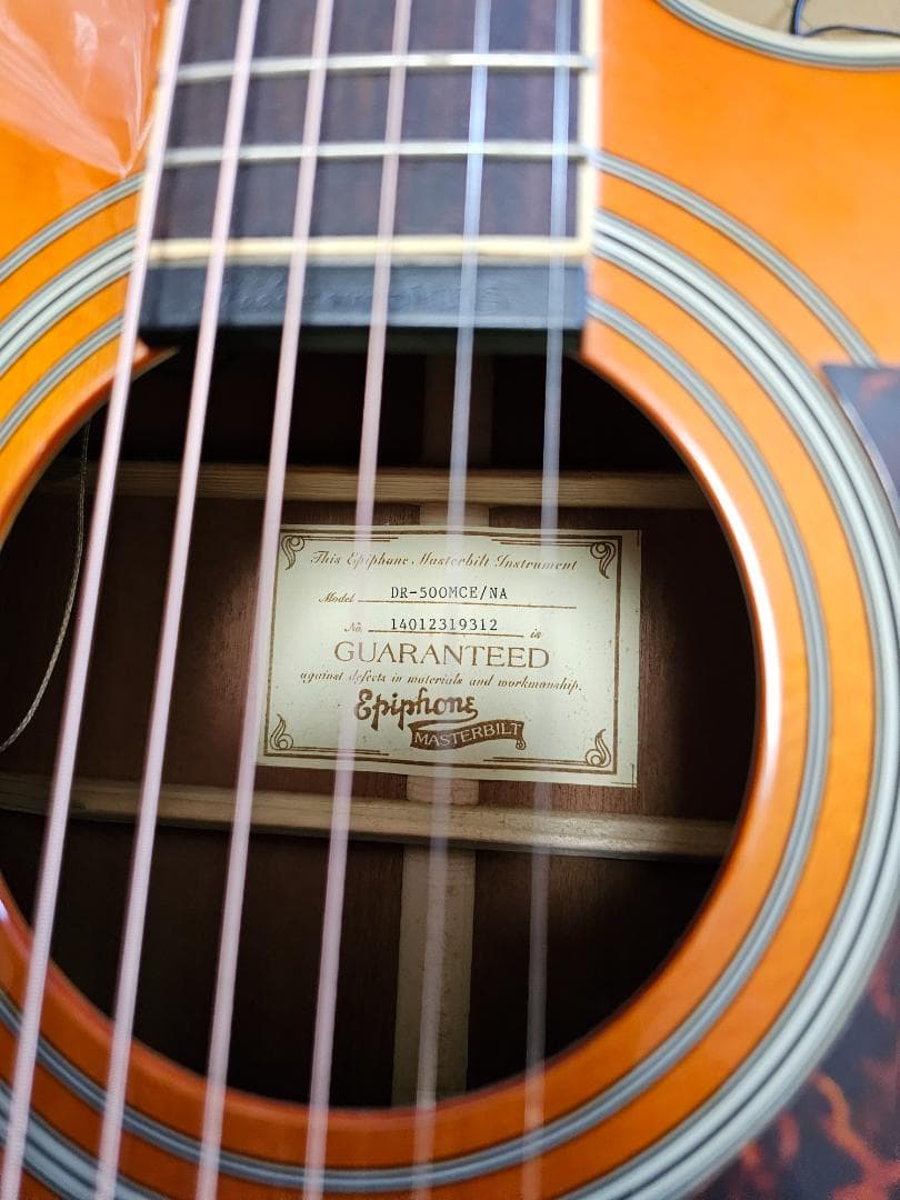 美品 オール単板 エレアコ エピフォン DR-500 MCE - メルカリ