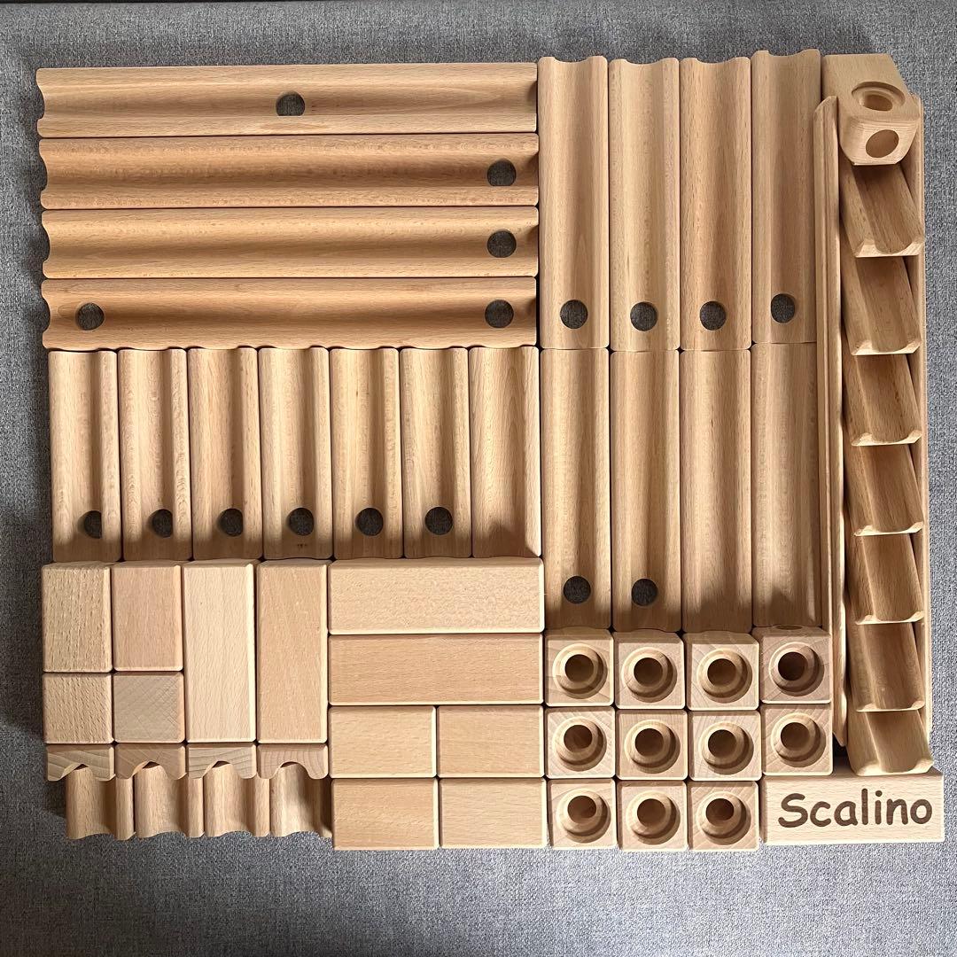スカリーノ3 滝 52ピース 木箱入り ビー玉ころがし 知育玩具 Scalino