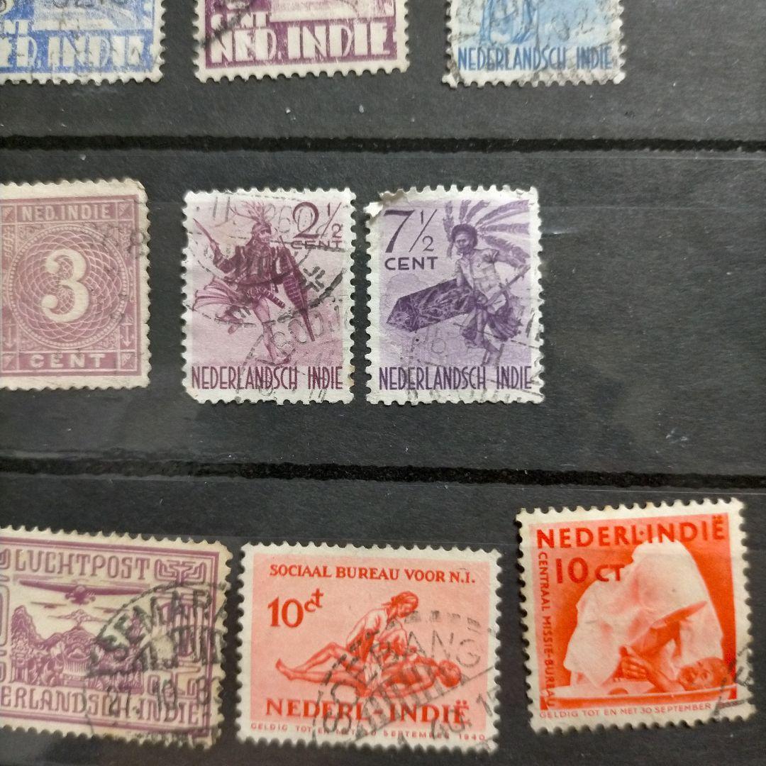 レア古切手」インドネシア切手1940、50年代等建国初期切手13種使用済