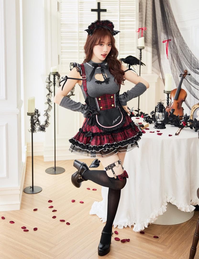 【Malymoon/マリームーン】ガーリーロックサキュバスメイド11点セット