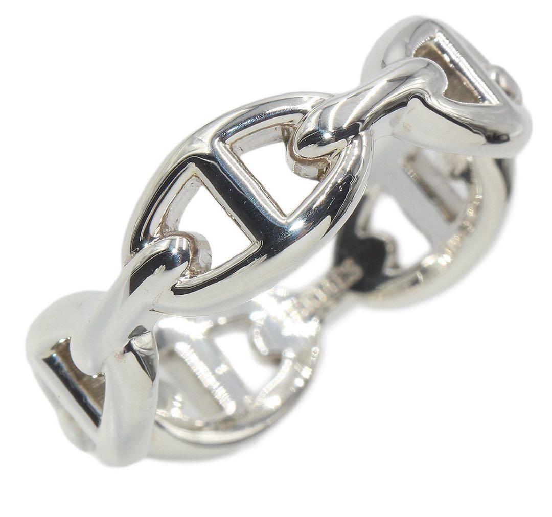 Q2243 エルメス SV925 #58 シェーヌダンクル リング　指輪