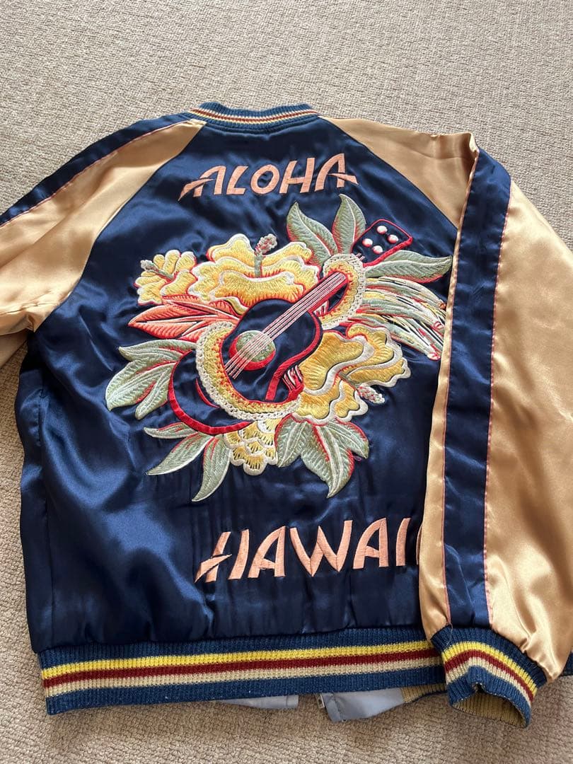 希少 テーラー東洋 スカジャン リバーシブル 龍 アロハ刺繍 スーベニア S
