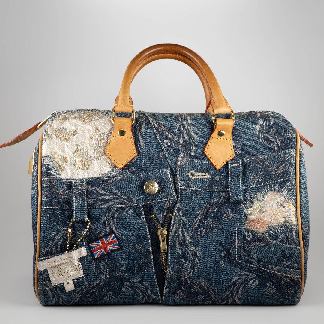 値下【美品】Vivienne Westwood デニム ボストンバック +ポーチ