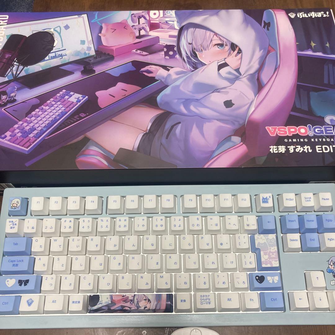 VSPO! GEAR ゲーミングキーボード＆キーボードクリーナー　花芽すみれ