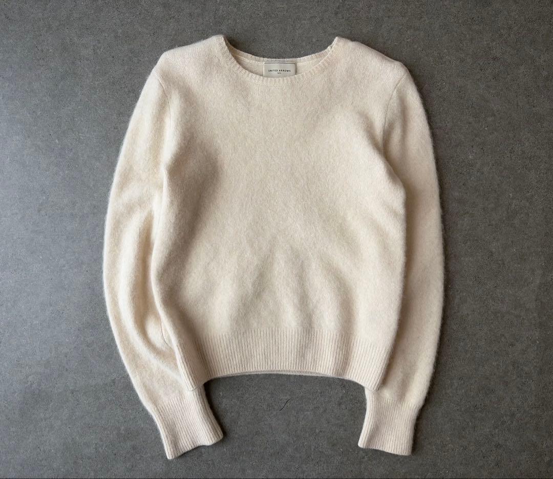美品　UNITED ARROWS ラクーン カシミヤ クルーネックニット