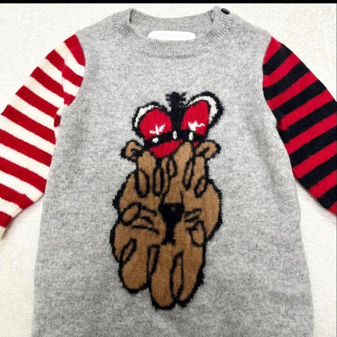 美品】BURBERRY バーバリー ロンパース カバーオール カシミヤ100