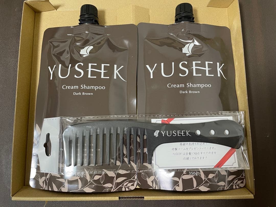 YUSEEK Cream Shampoo ダークブラウン 350g 2個セット