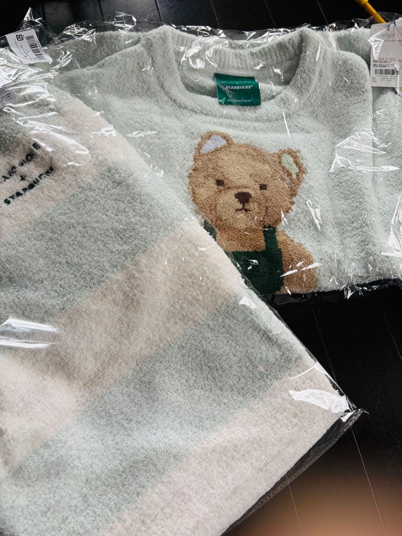 ジェラートピケスターバックス ルームウェア上下セット　ミントグリーン