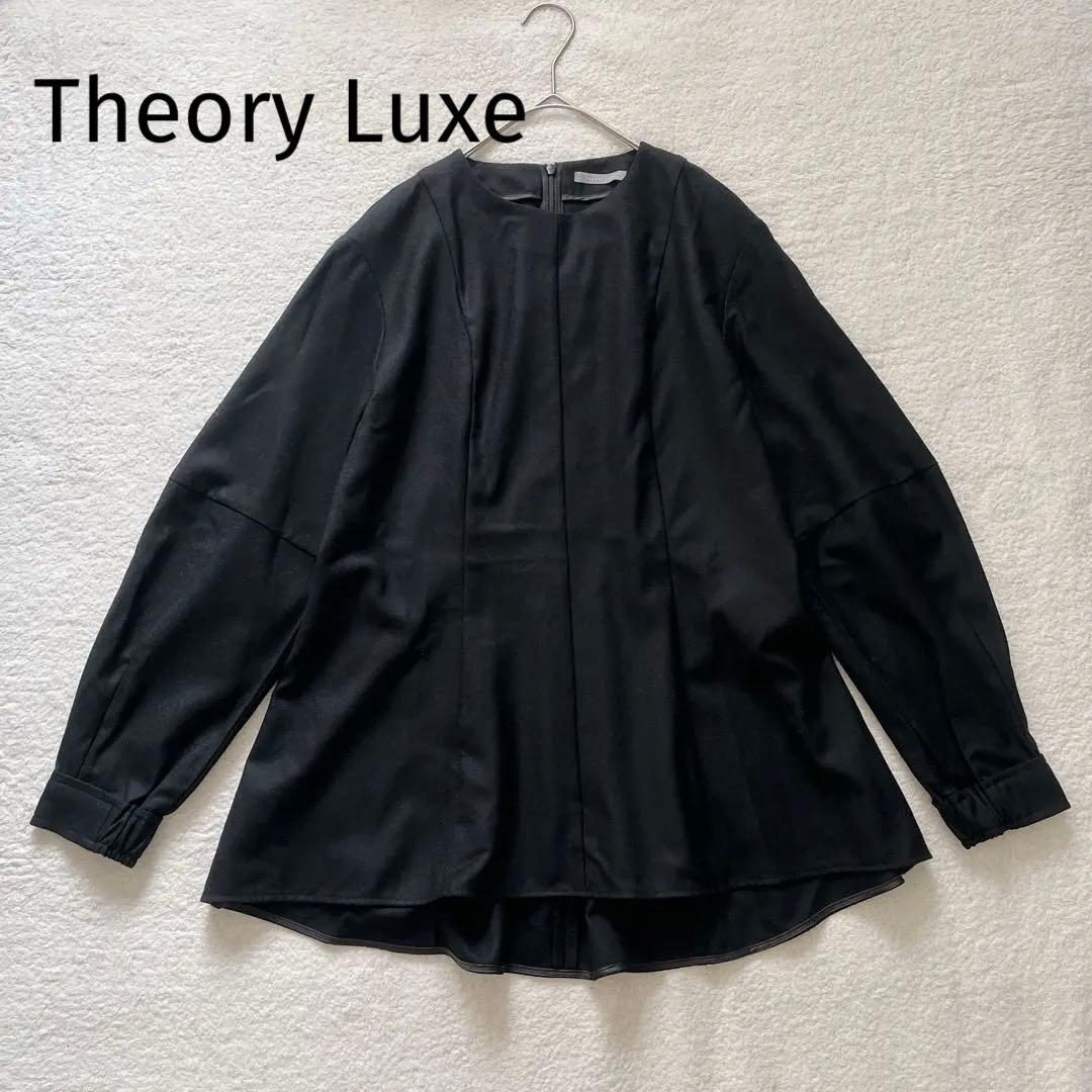 【美品】セオリーリュクス 定価4万弱 Saxony Seine ウールブラウス