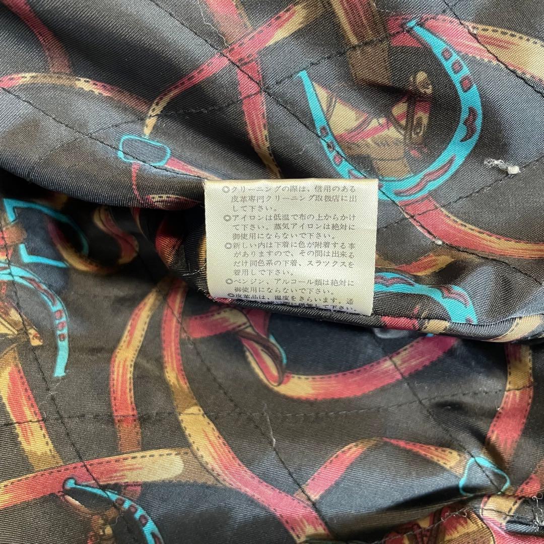 LUXURY】羊革 ラムレザーライダースジャケット スウェード切替