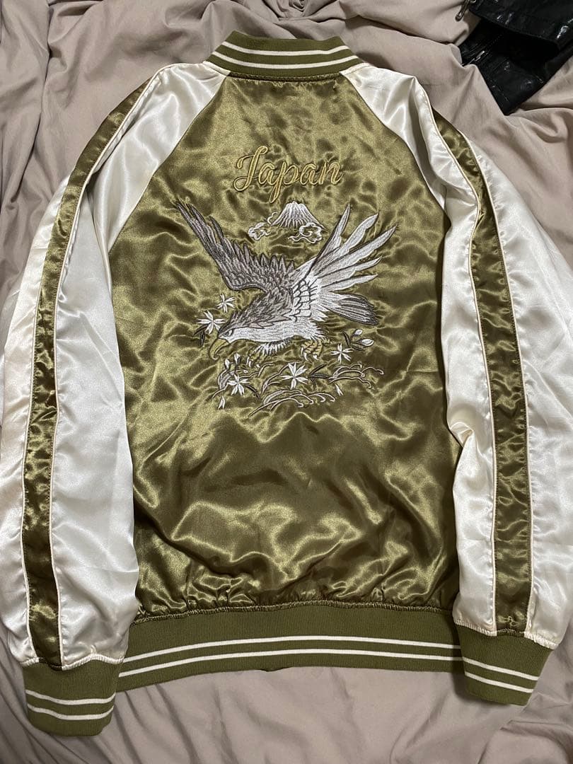 雅結 スカジャン 日本限定　ワシ サテン unisex vintage