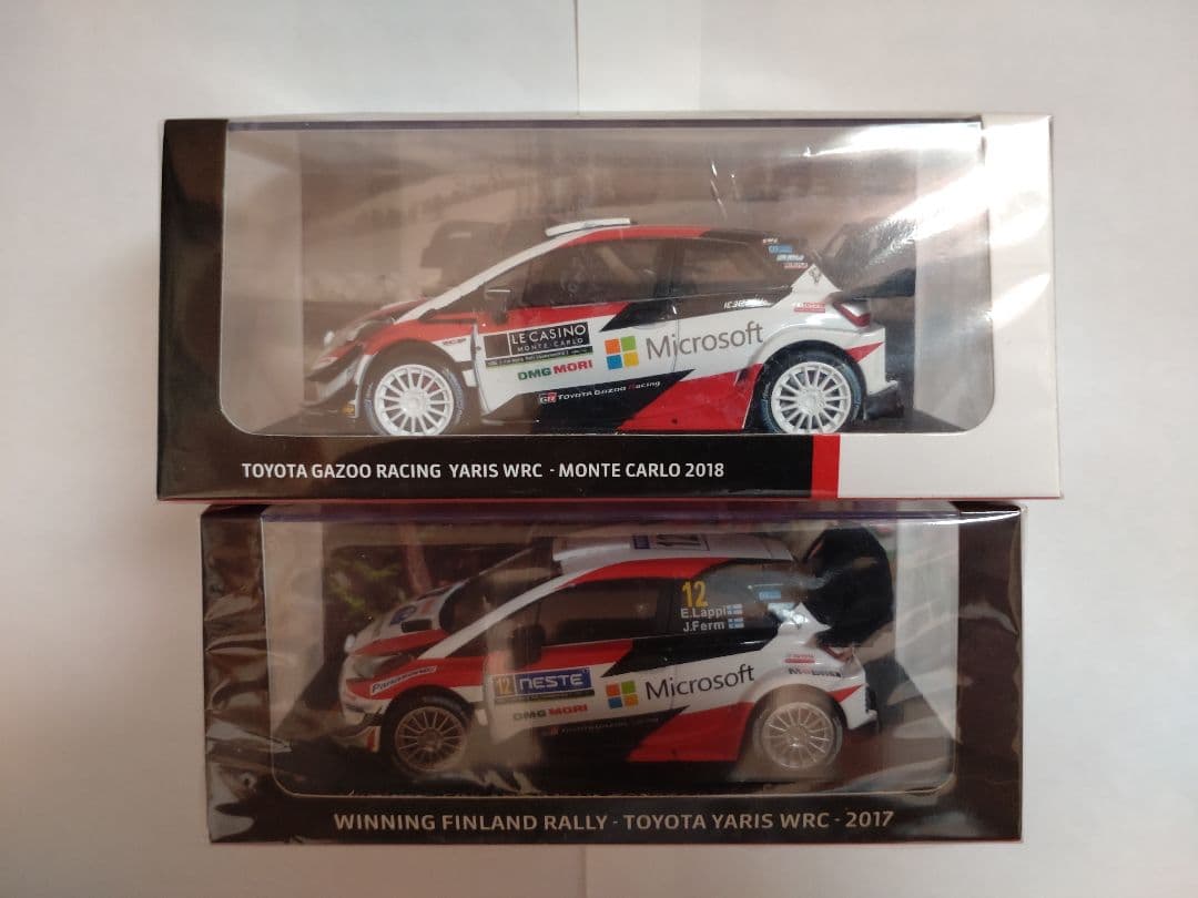 2種類セット 1/38 ミニカー トヨタヤリス WRC-2017&2018モデル