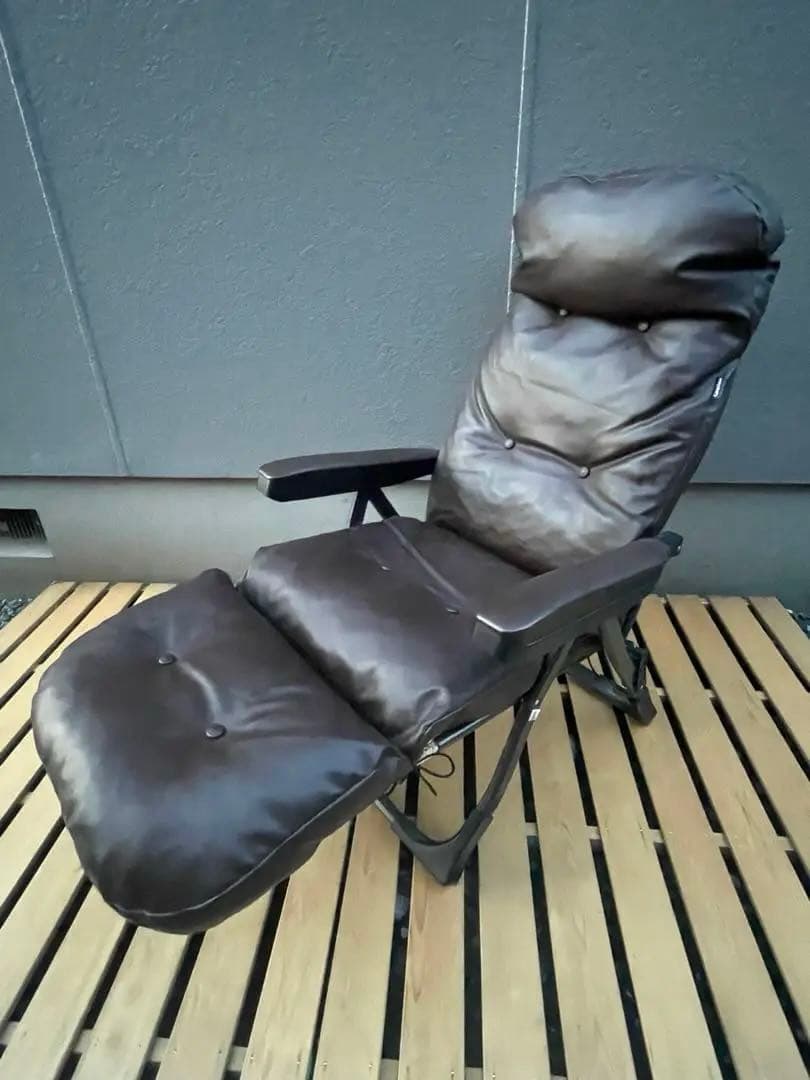 美品　Gravina リクライニングチェア ブラウン　　　折り畳み