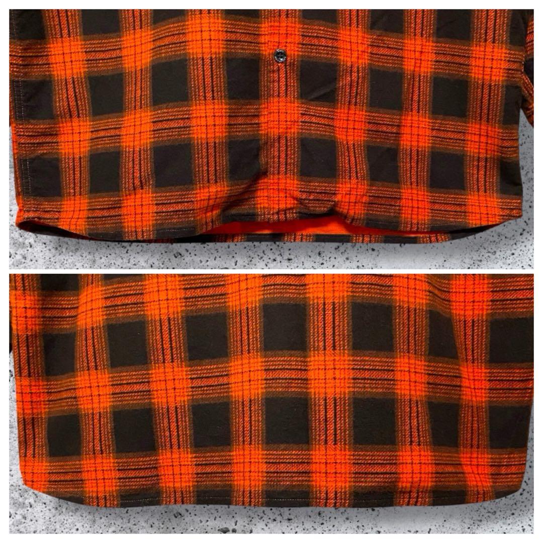 長瀬智也着用】RATS ラッツ ネルシャツ 橙黒 M キムタク チェック