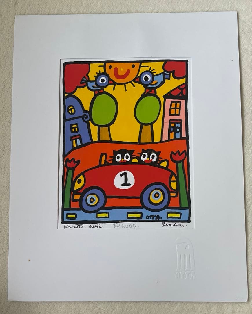 OTTA 手書きイラスト　ポスター　絵　アート 12988□ポスター 絵画 A3サイズ『ビンテージ スキー ゲレンデ』アート