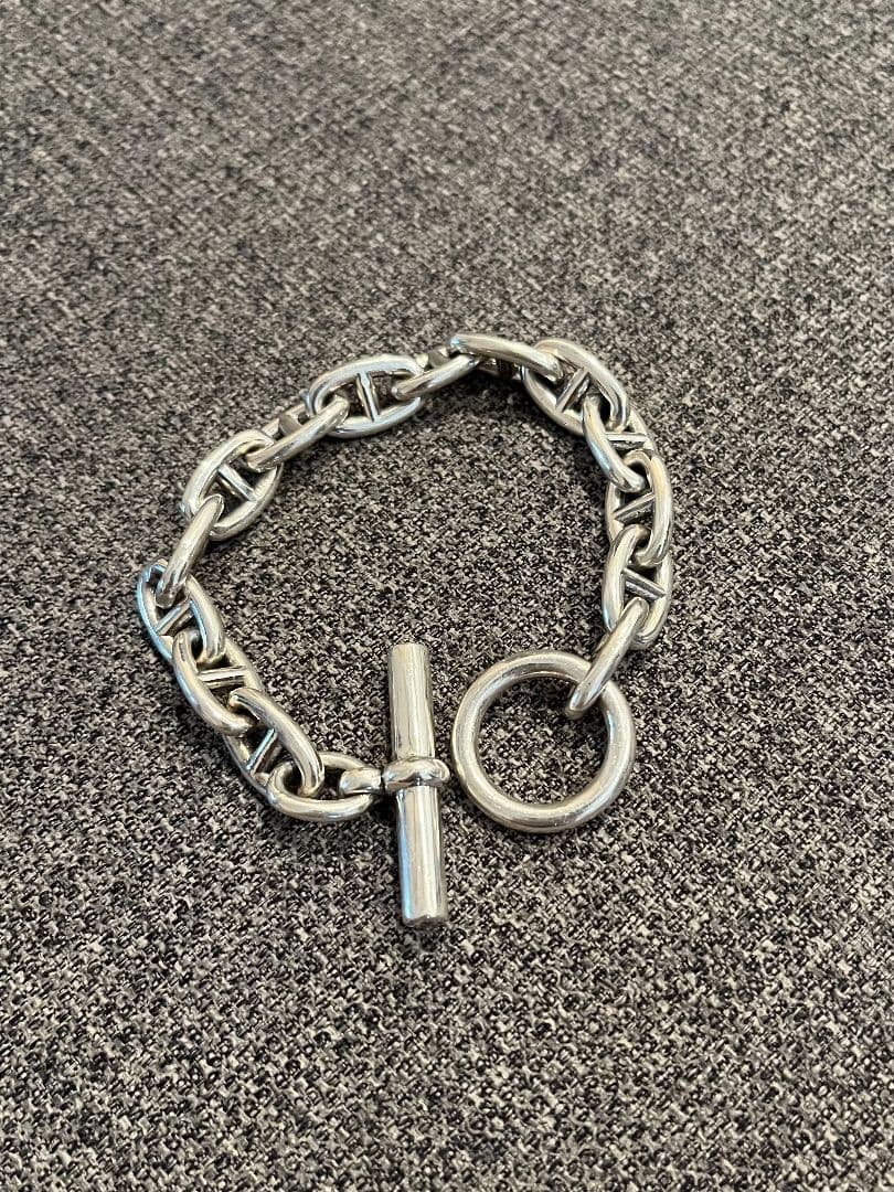 シルバー925 チェーンブレスレット トグル式