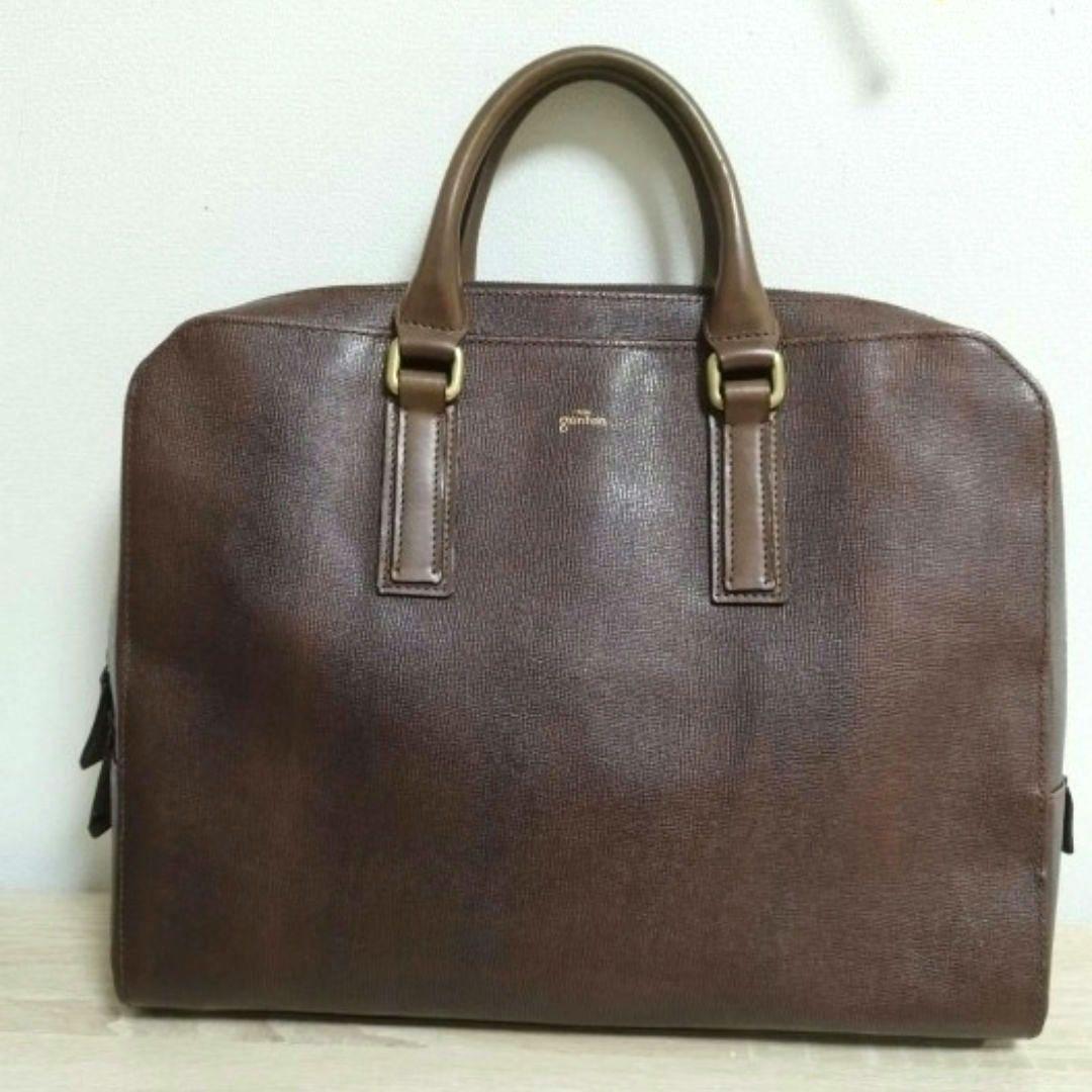 定価7.3万★ダンゲンテン ブリーフケース レザービジネスバッグ ブラウン 本革