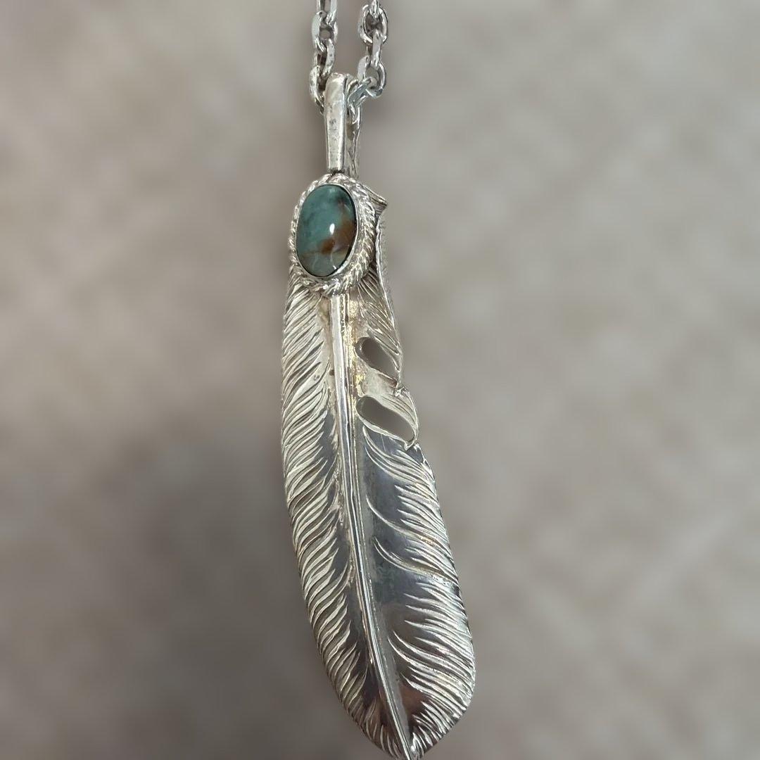 オレンジ アリゾナフリーダムフェザーペンダントセット