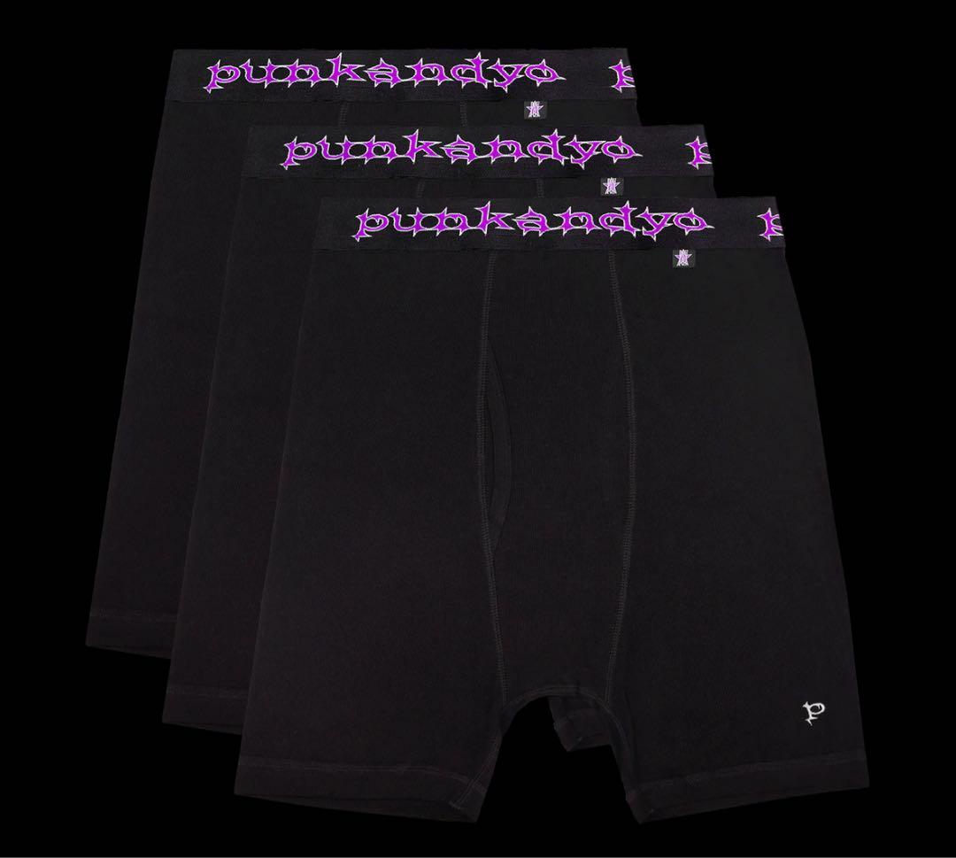 下着・アンダーウェア punkandyo PURPLE\BLACK BOXERS (3-PACK) PUNKANDYO PURPLEBLACK BOXERS (3-PACK) || Limited Stock
