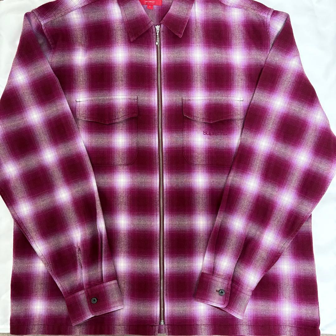 supreme Shadow Plaid Flannel ZipUp Shirt - メルカリ