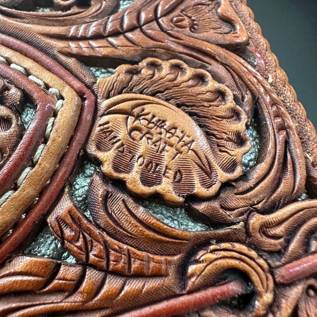 FUNNY 窪田クラフト ターコイズ カービングウォレット - メルカリ