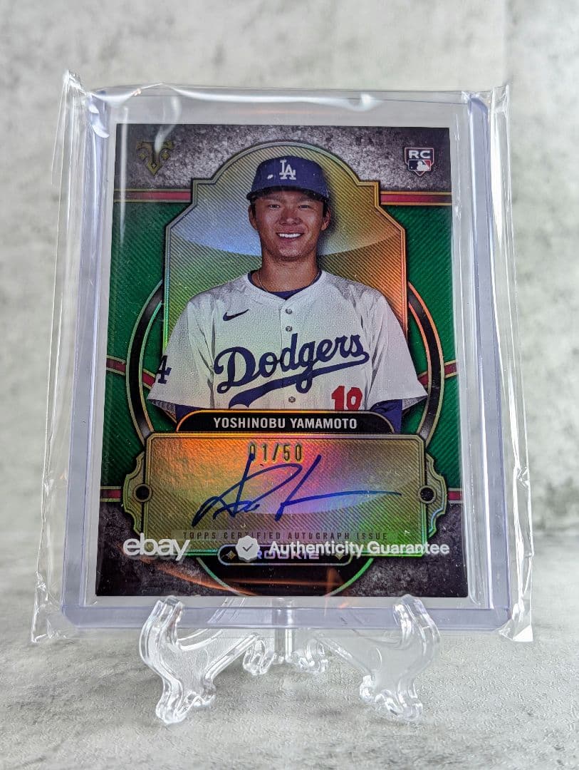 【01/50】山本由伸 直筆サイン 2024 Triple Threads 山本由伸 直筆サインカード 2024 Topps Chrome RA-YY｜Yahoo!フリマ