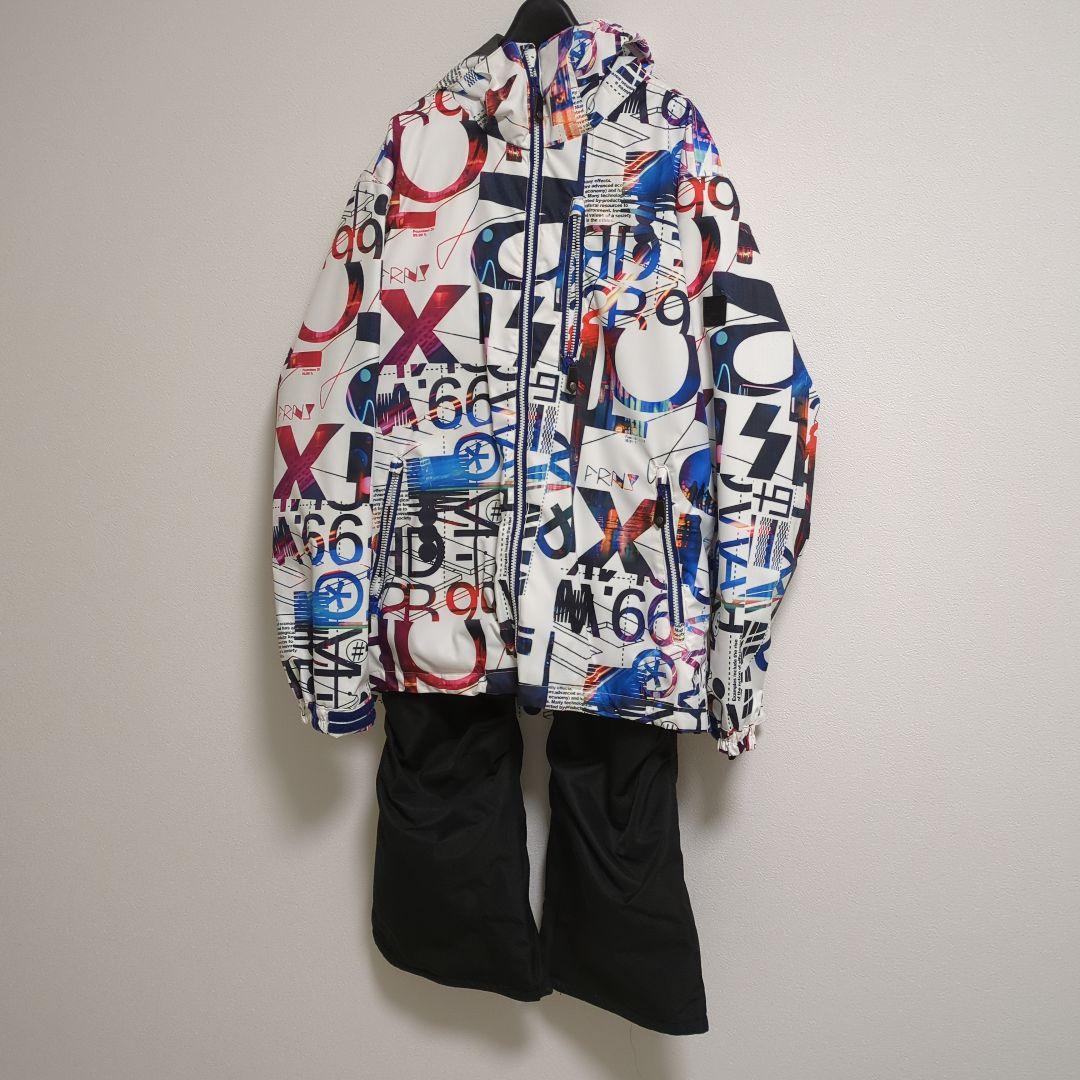美品　グラフィック　カラフル　スノーボードウェア　メンズ　上下セット　Lサイズ