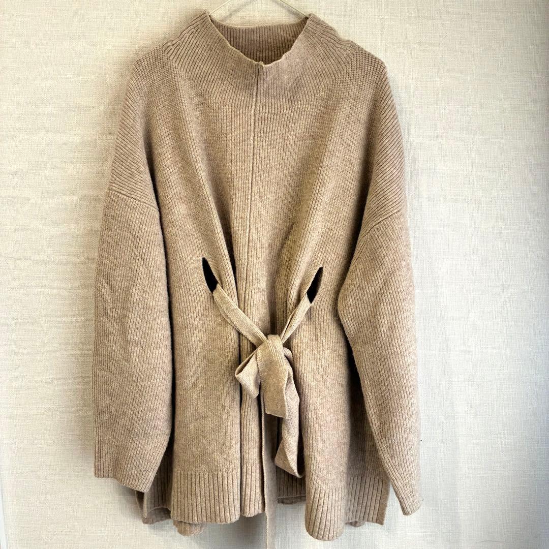 【美品】週末限定値下げ！CADUNE カデュネ　畔チュニックニット ベージュ