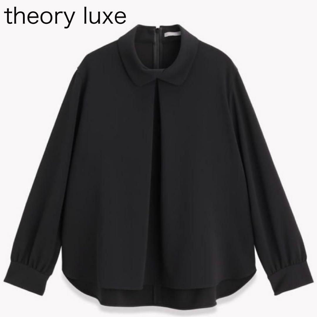 極美品【セオリーリュクス】DAISY LIVE2 長袖ブラウス 黒 40 洗える