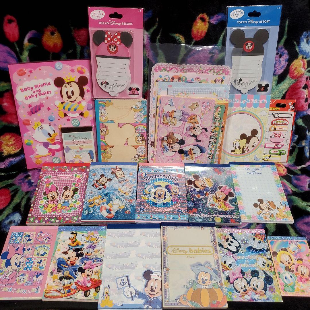 ディズニー ベビー ミッキー メモ 付箋 クリアファイル レターセット
