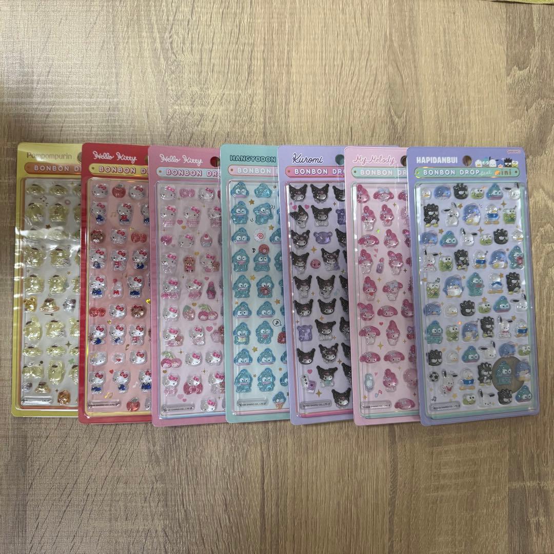 サンリオ ボンボンドロップシール ミニ 【国内正規品】7枚セット