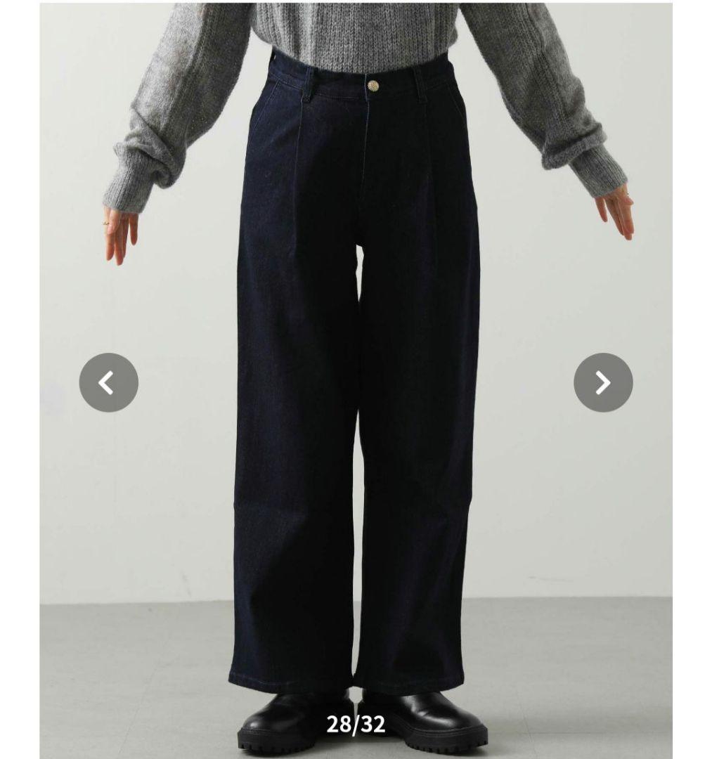 Gready Brilliant　ストレッチタックワイドデニムパンツ Gready Brilliant（グレディブリリアン）の「デニムタックワイドパンツ