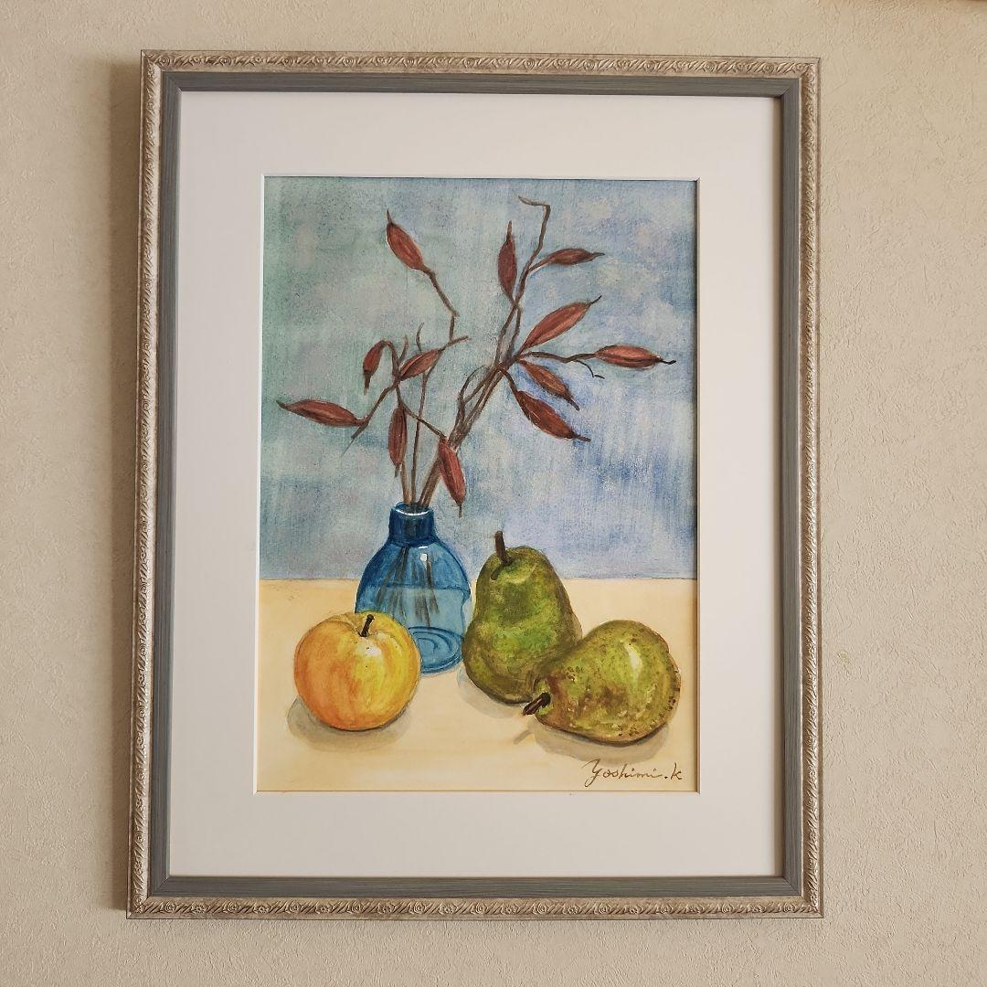 1399「秋の静物画」F4、水彩画、静物画、原画 - メルカリ