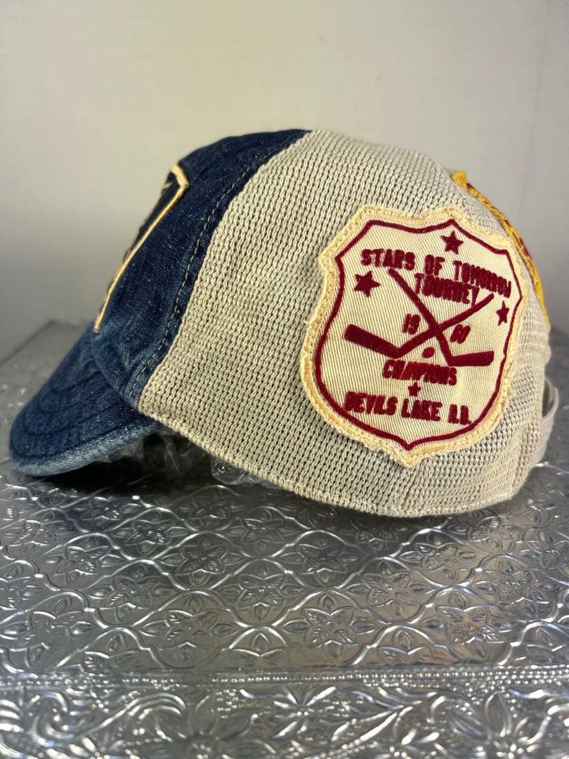 デニム&ダンガリー ワッペン パッチ デニムメッシュキャップ サイズ56