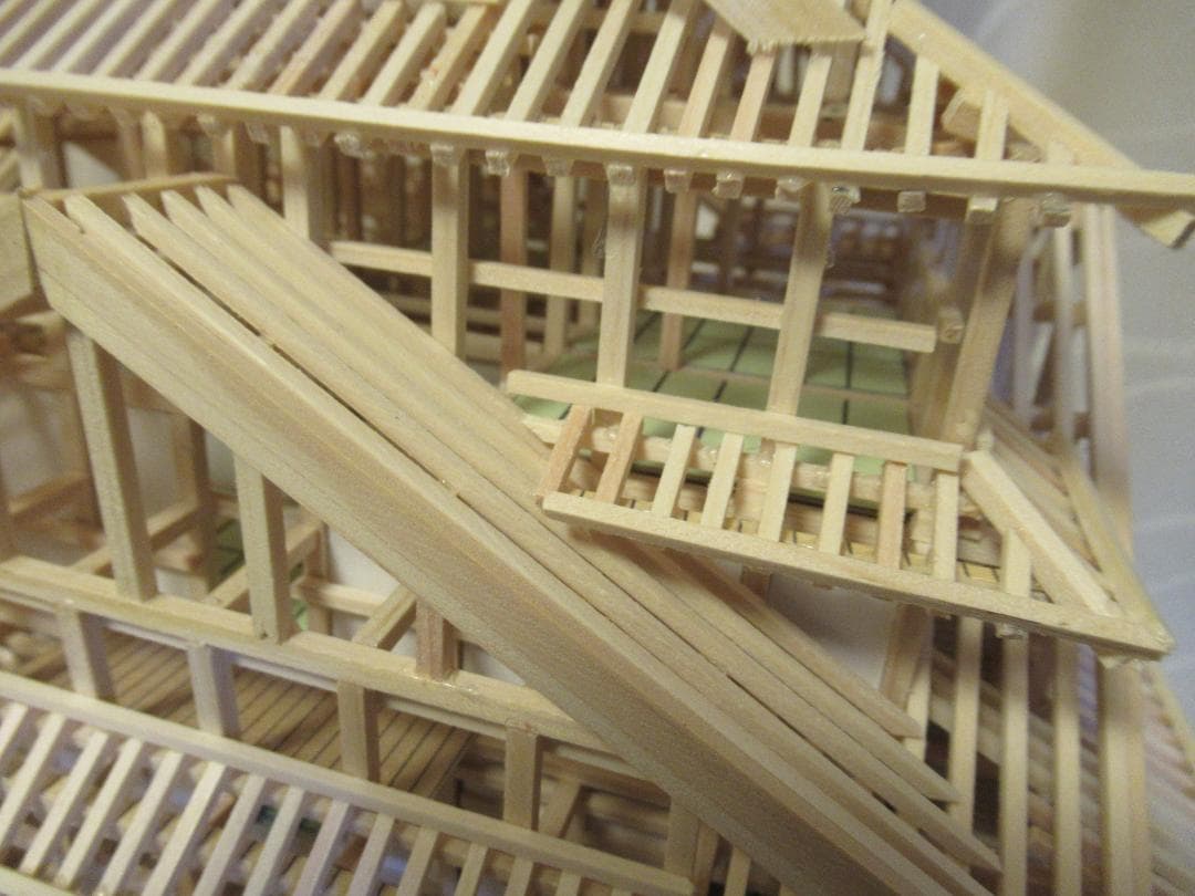 自作品】熊本城模型 構造模型 縮尺約1／75 高さ約45cm - メルカリ