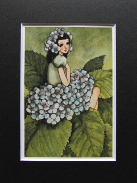 中原 淳一、あじさい、希少な額装用画集より、新品額装付、状態良好