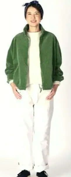 45R 9ウェルコーデュロイの908スウィングトップ グリーン美品