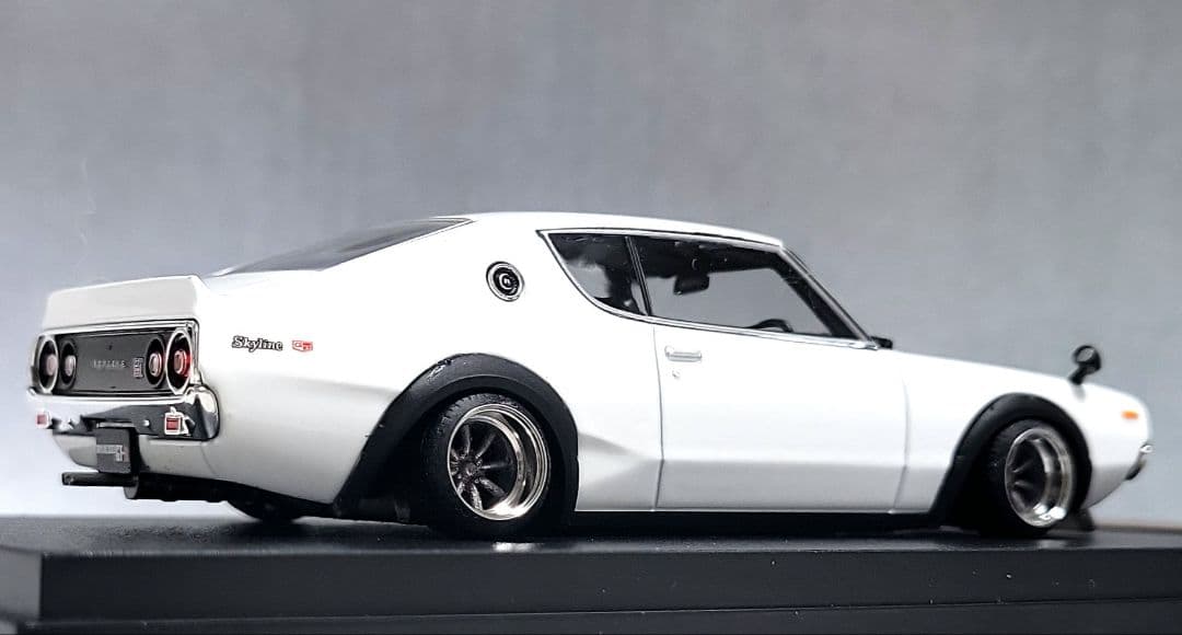 1/43　スカイライン改　ケンメリ2Dr　ワタナベ(ガンメタ）アルミ製　深リム